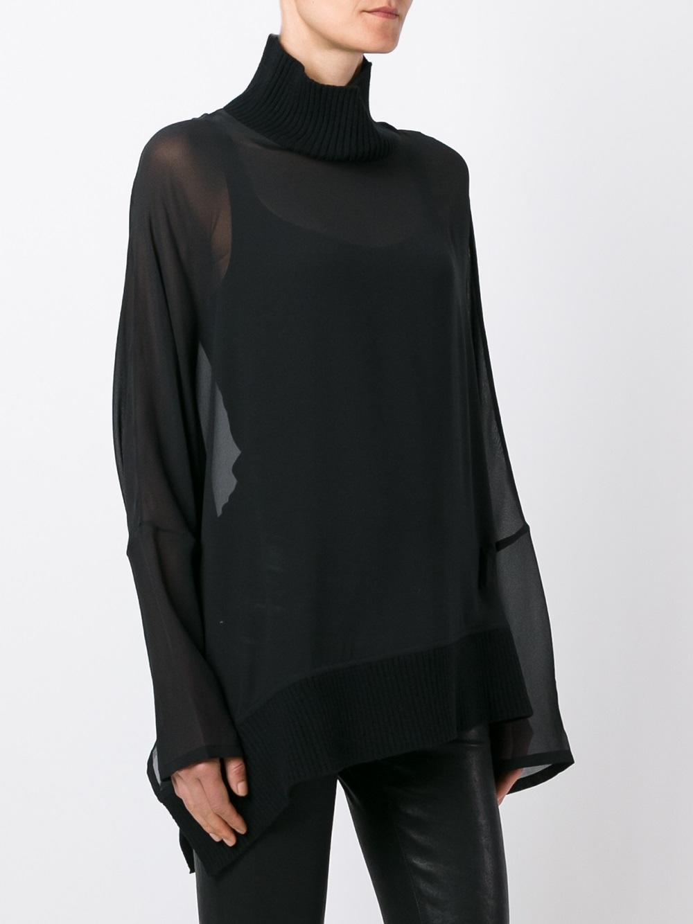 funnel neck blouse