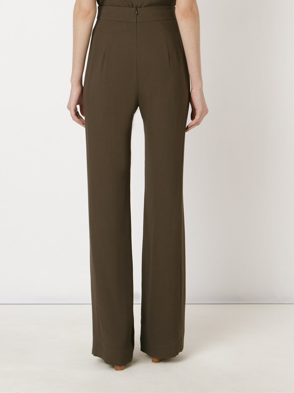 high waisted tailored trousers