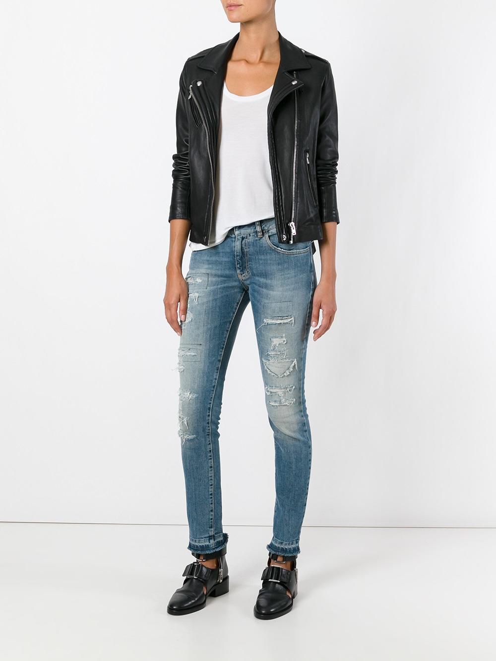 distressed skinny jeans 