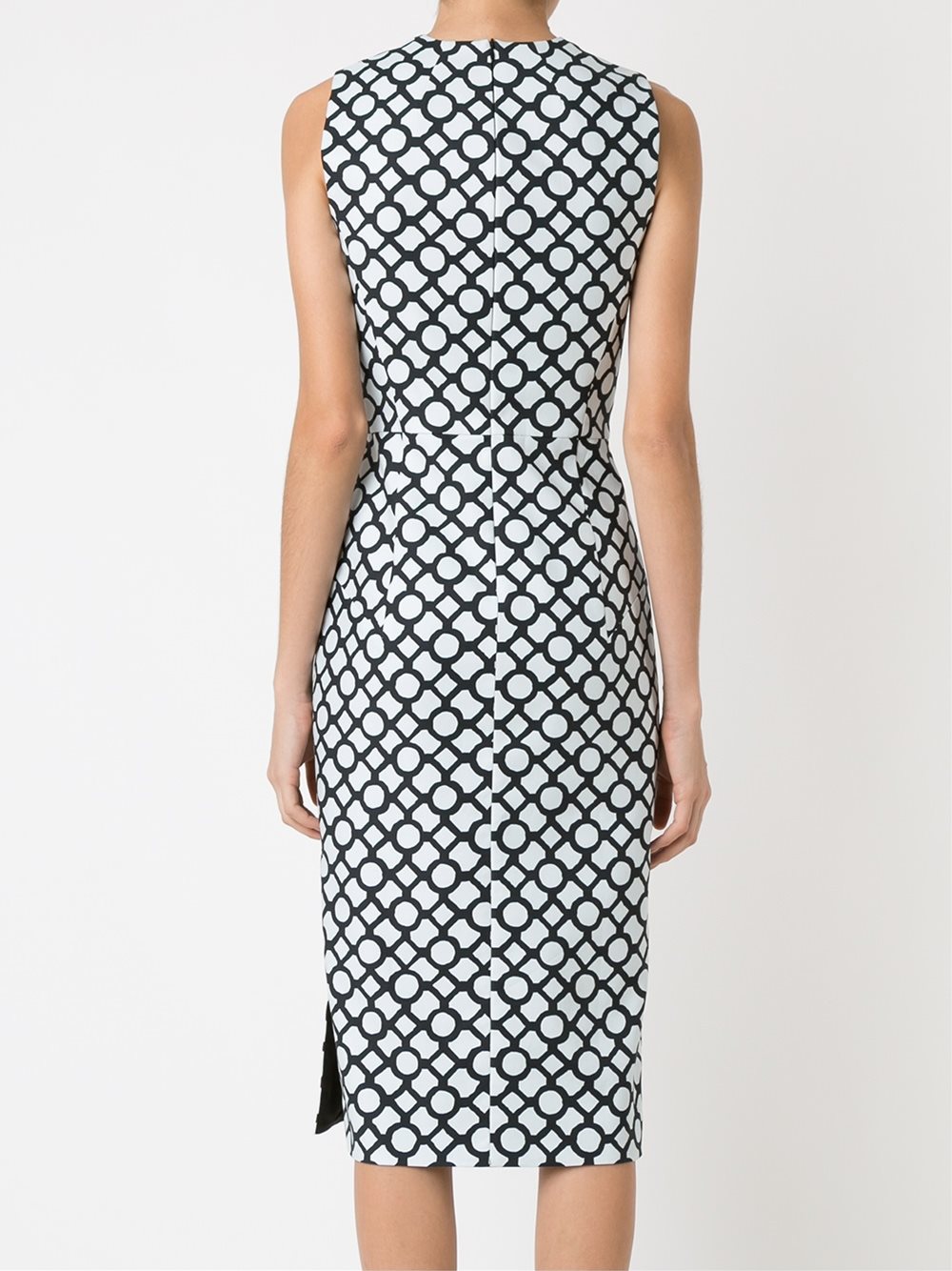 sleeveless printed dress