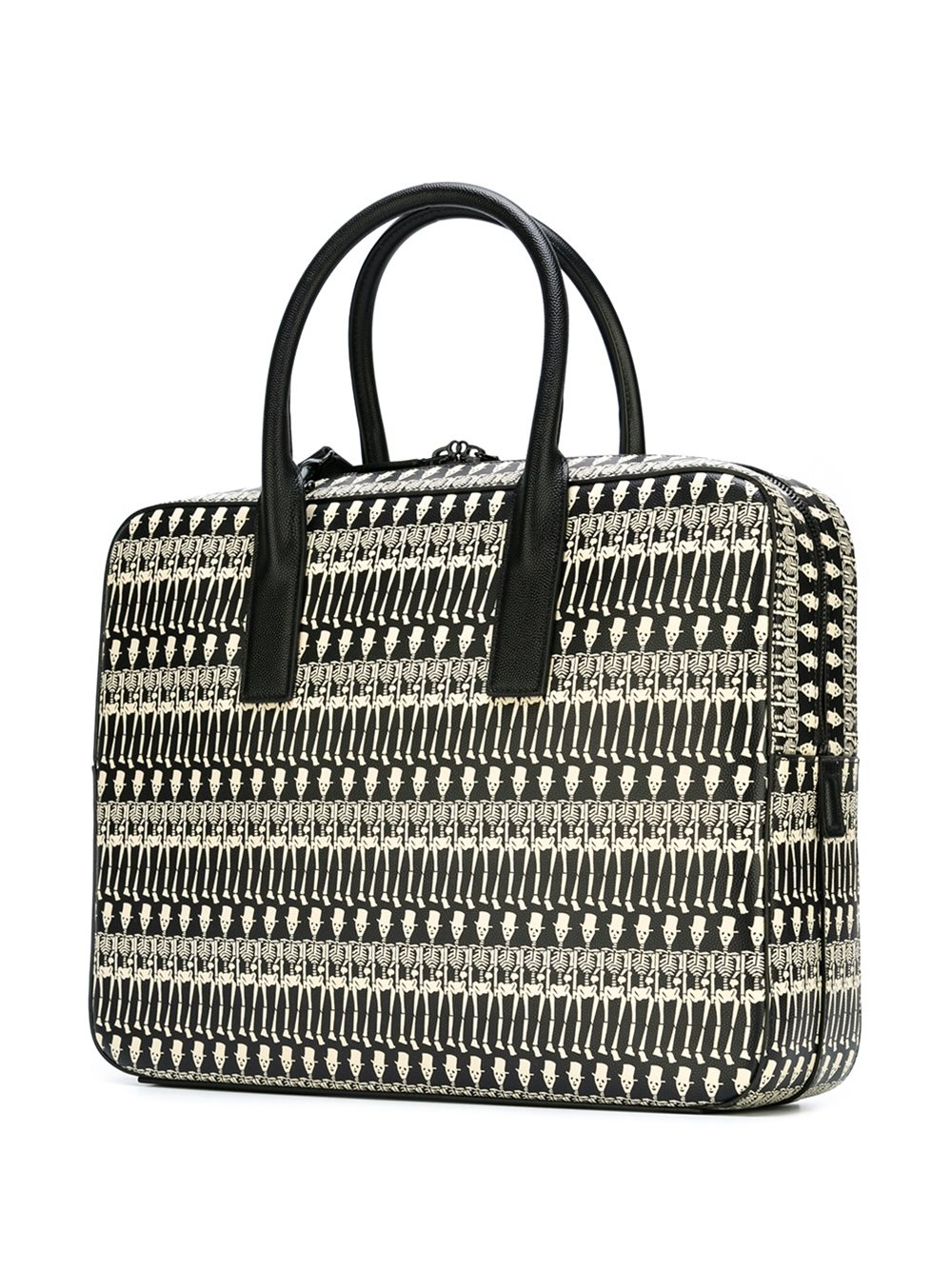 skeleton print laptop bag