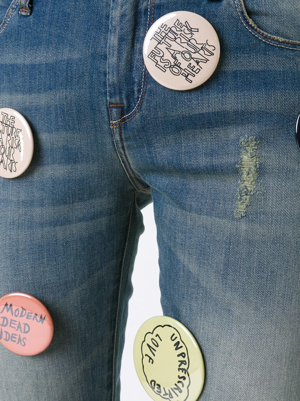 Robert Montgomery quote badge jeans