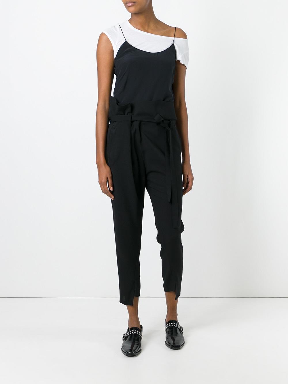 belted cropped trousers