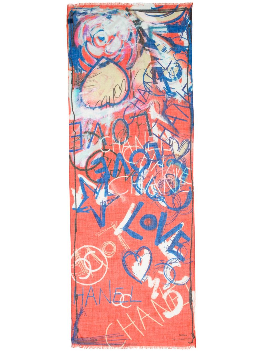 illustrative print scarf 
