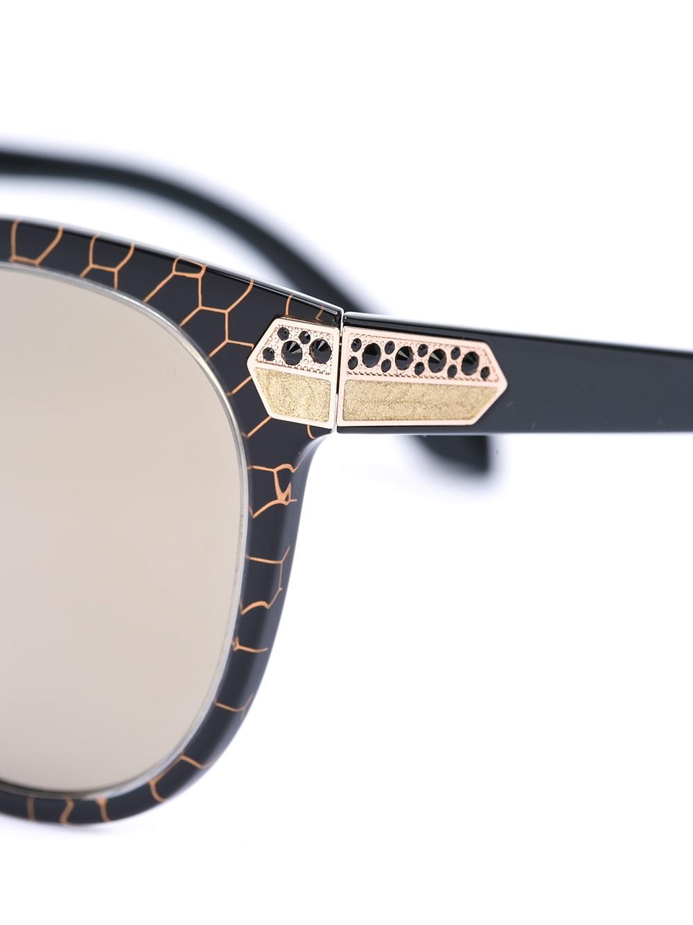 snakeskin effect sunglasses