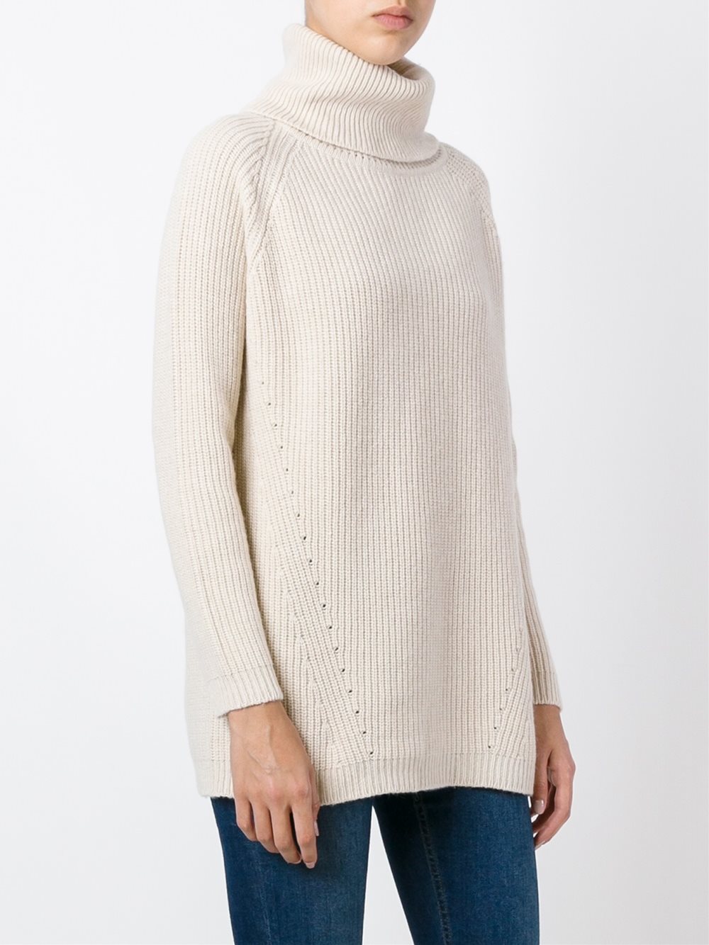 ribbed turtleneck jumper