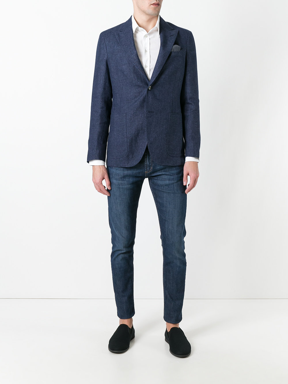 peaked lapel blazer