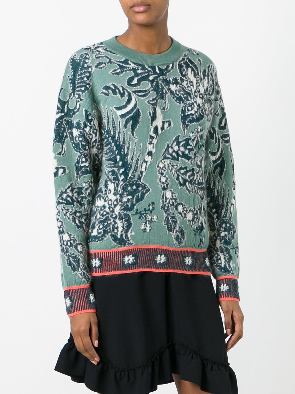 cactus flower jacquard jumper