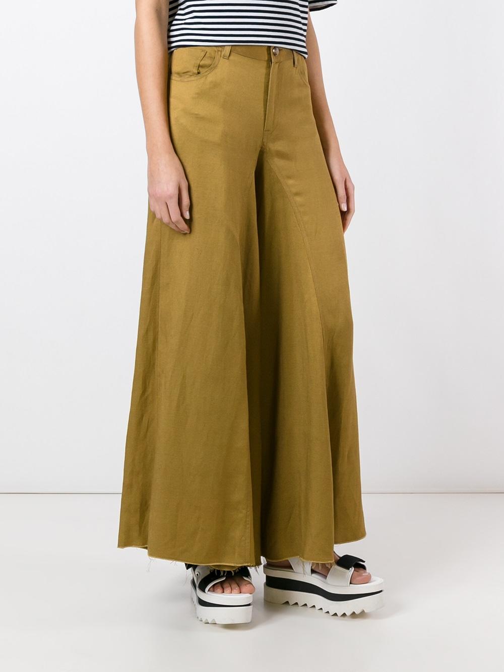 cropped palazzo trousers