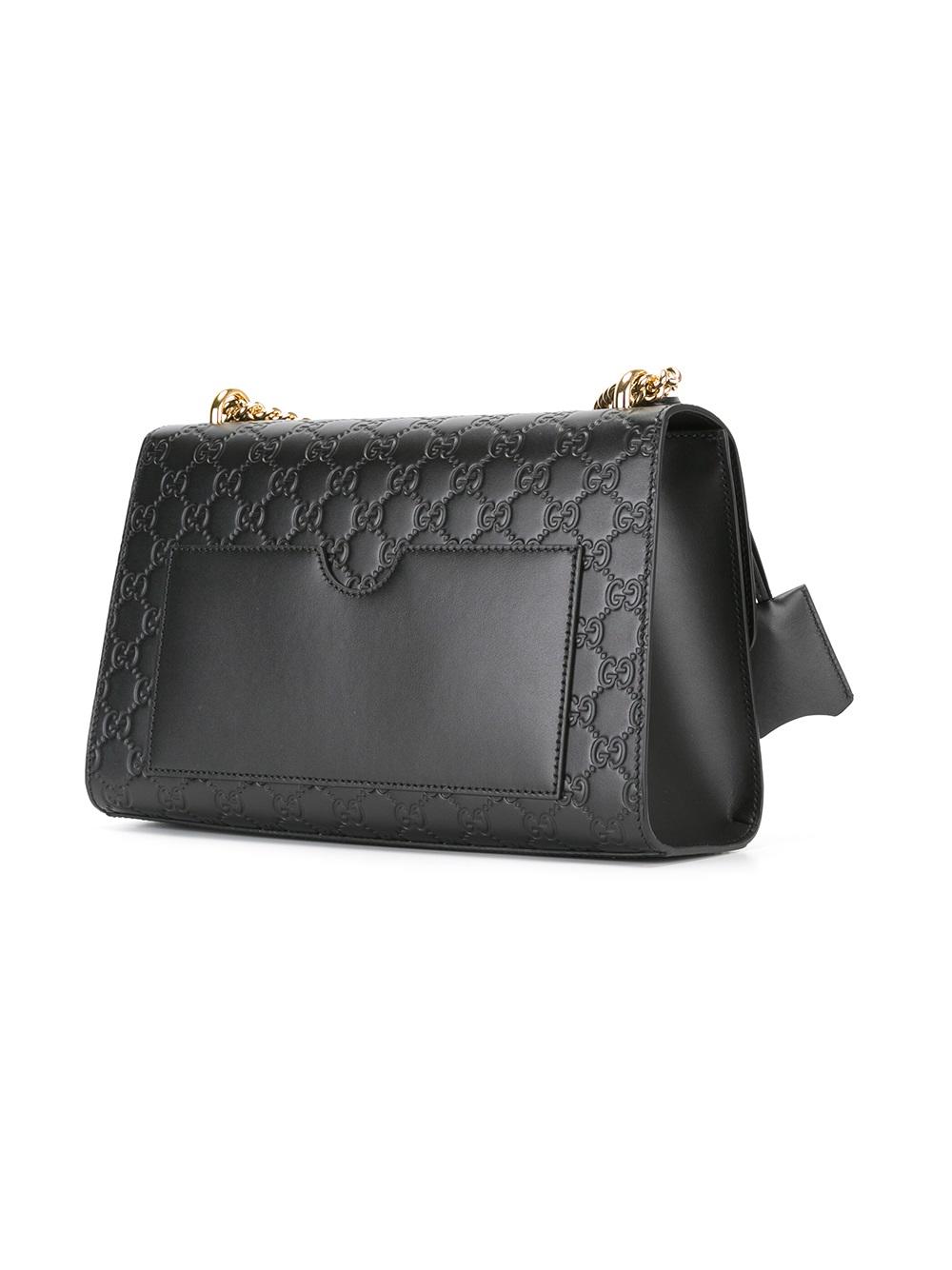 logo embossed shoulder bag