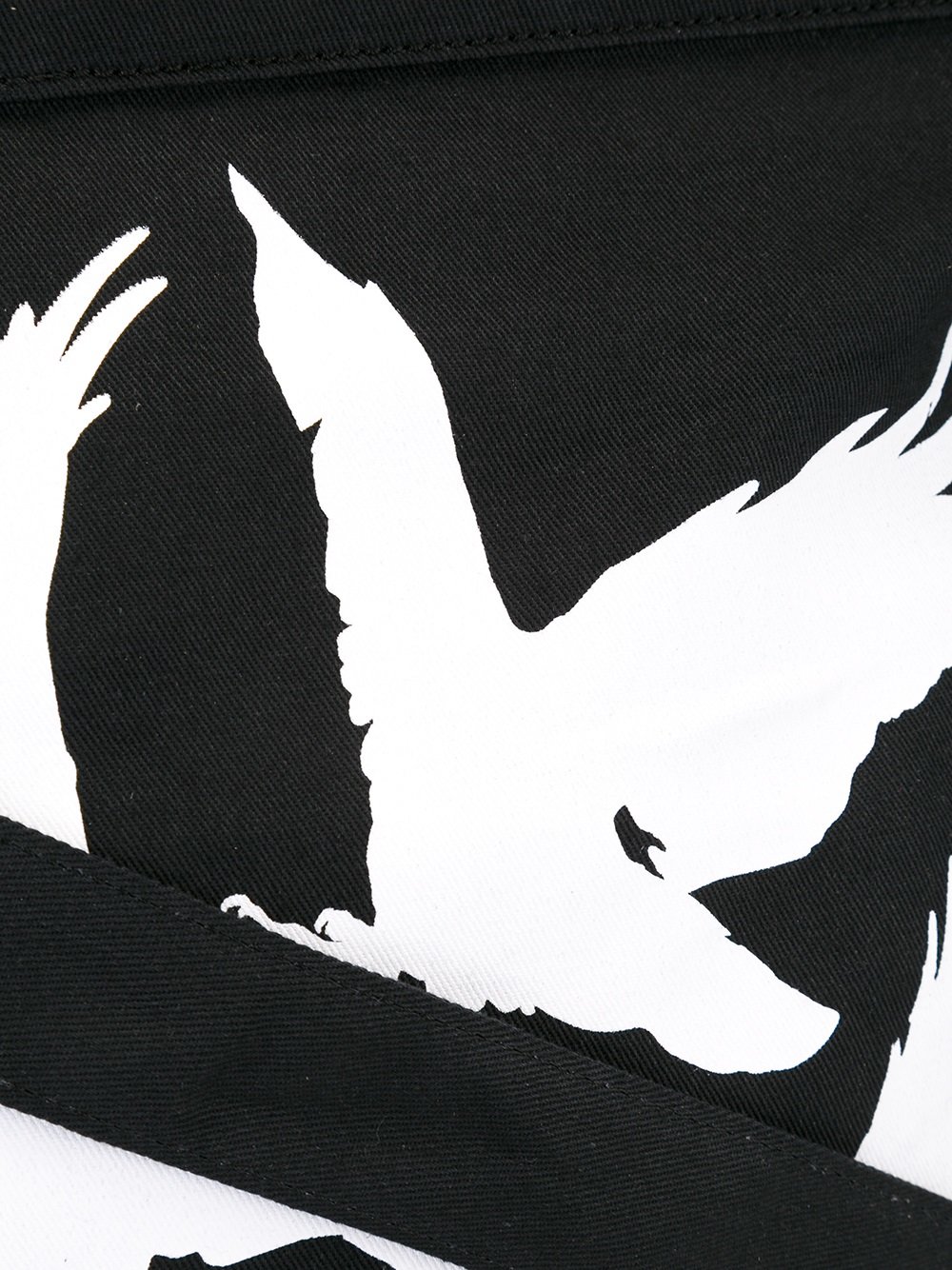 bird print shoulder bag