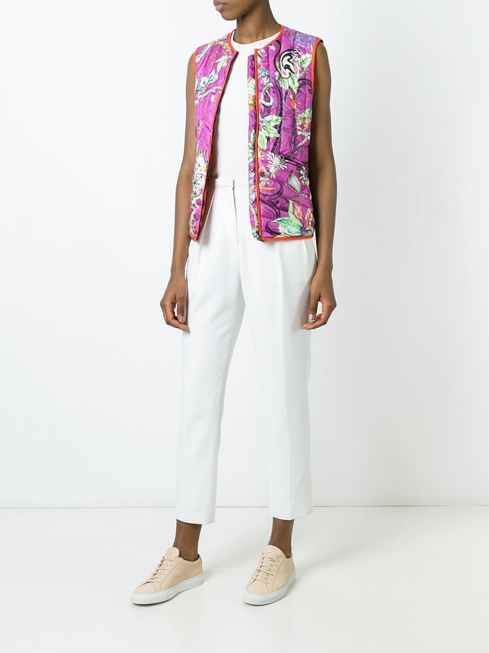 floral print gilet
