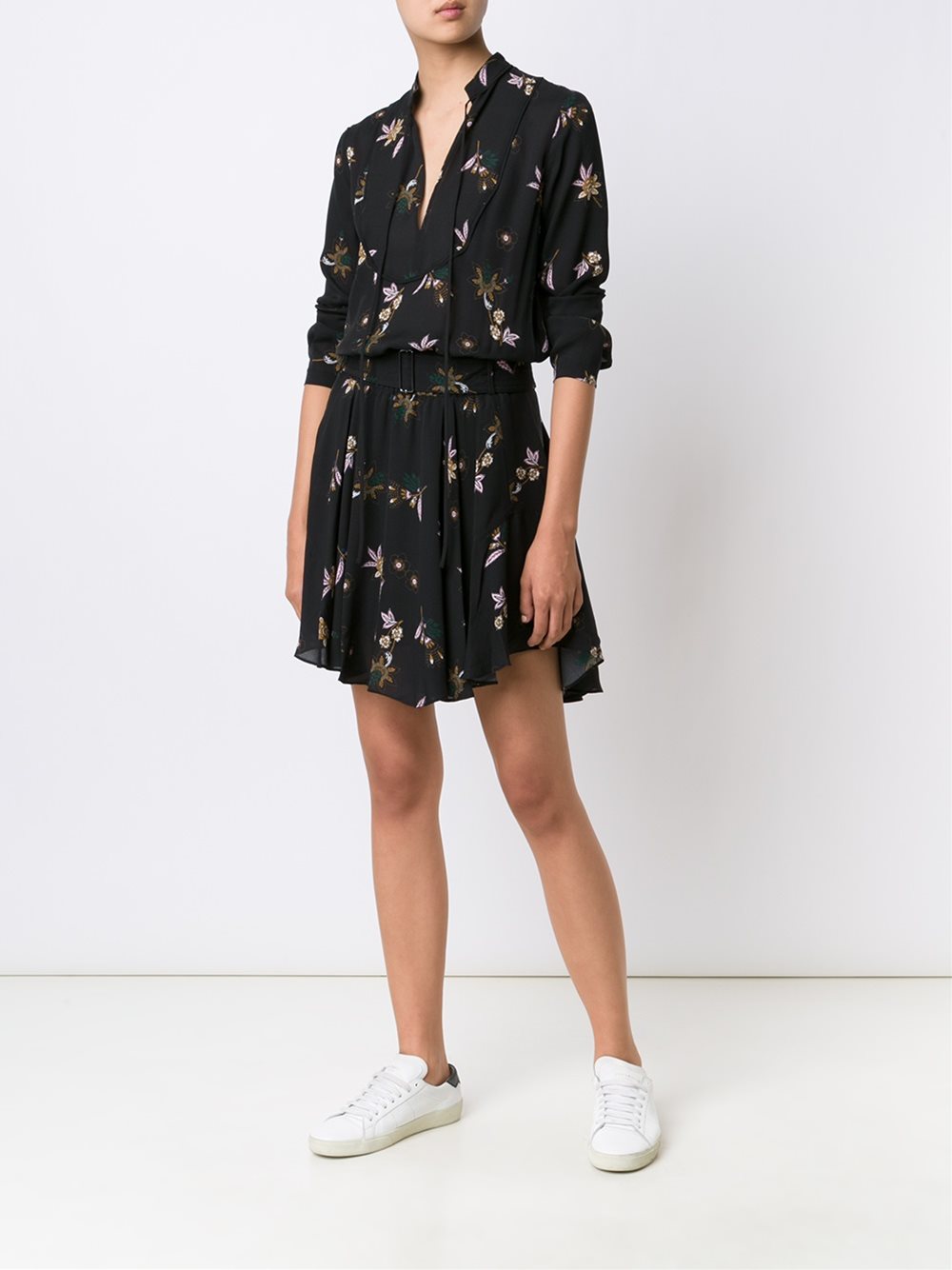 floral print shirt dress