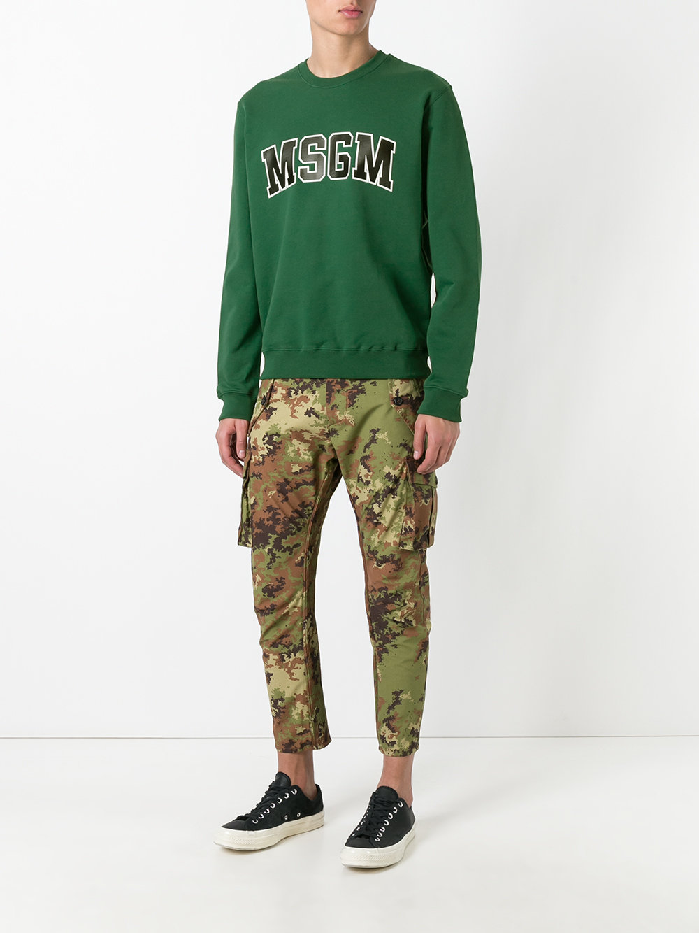 sweatshirt with collegiate branding