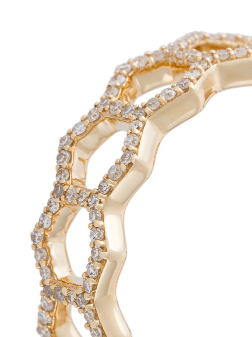 'Honeycomb' diamond band ring