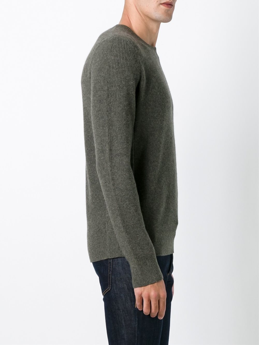 ribbed crew neck jumper