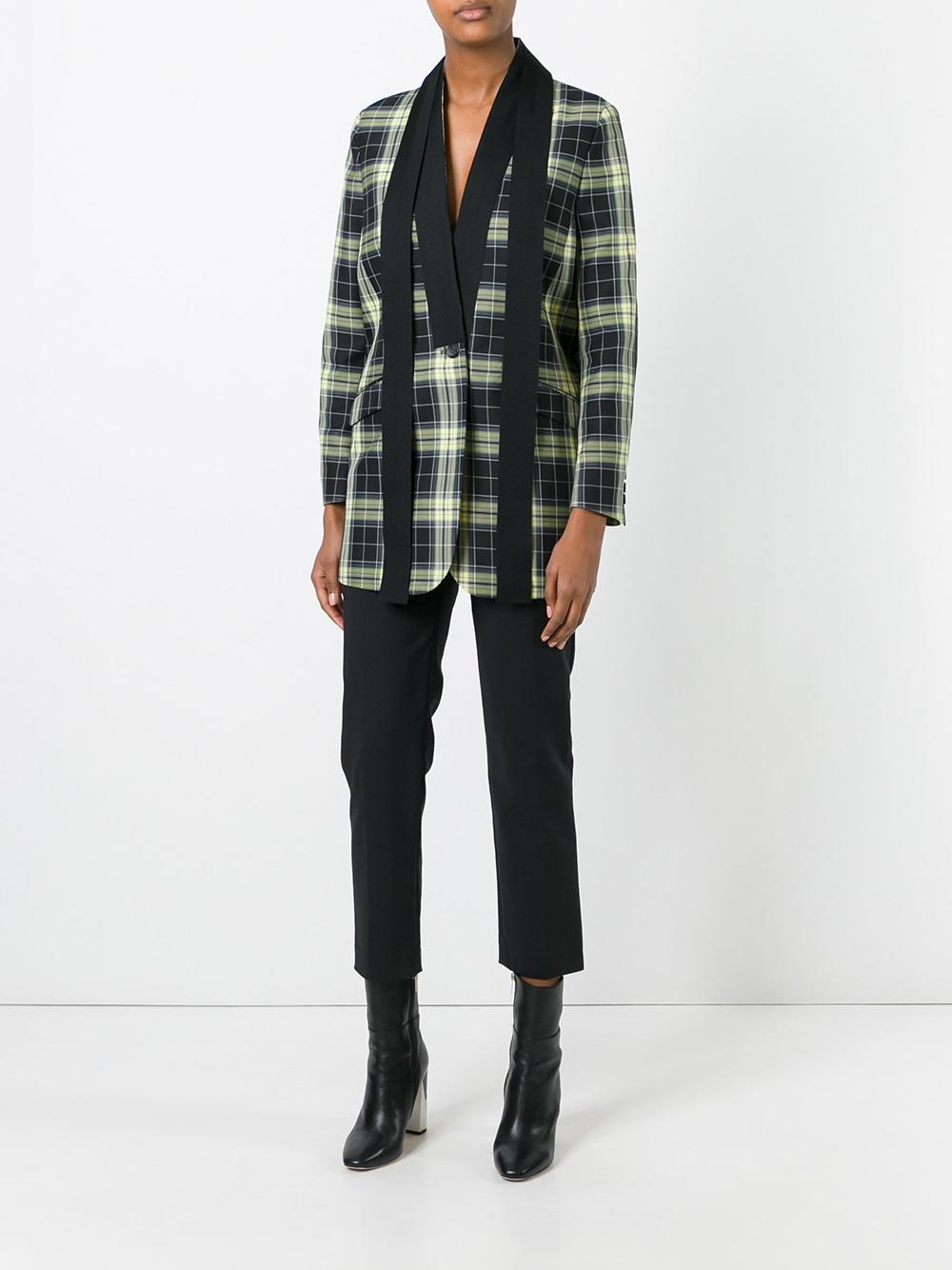 checked blazer 