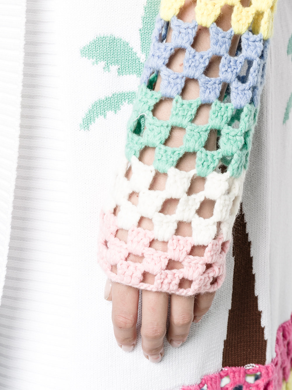 crochet trimmed cardigan