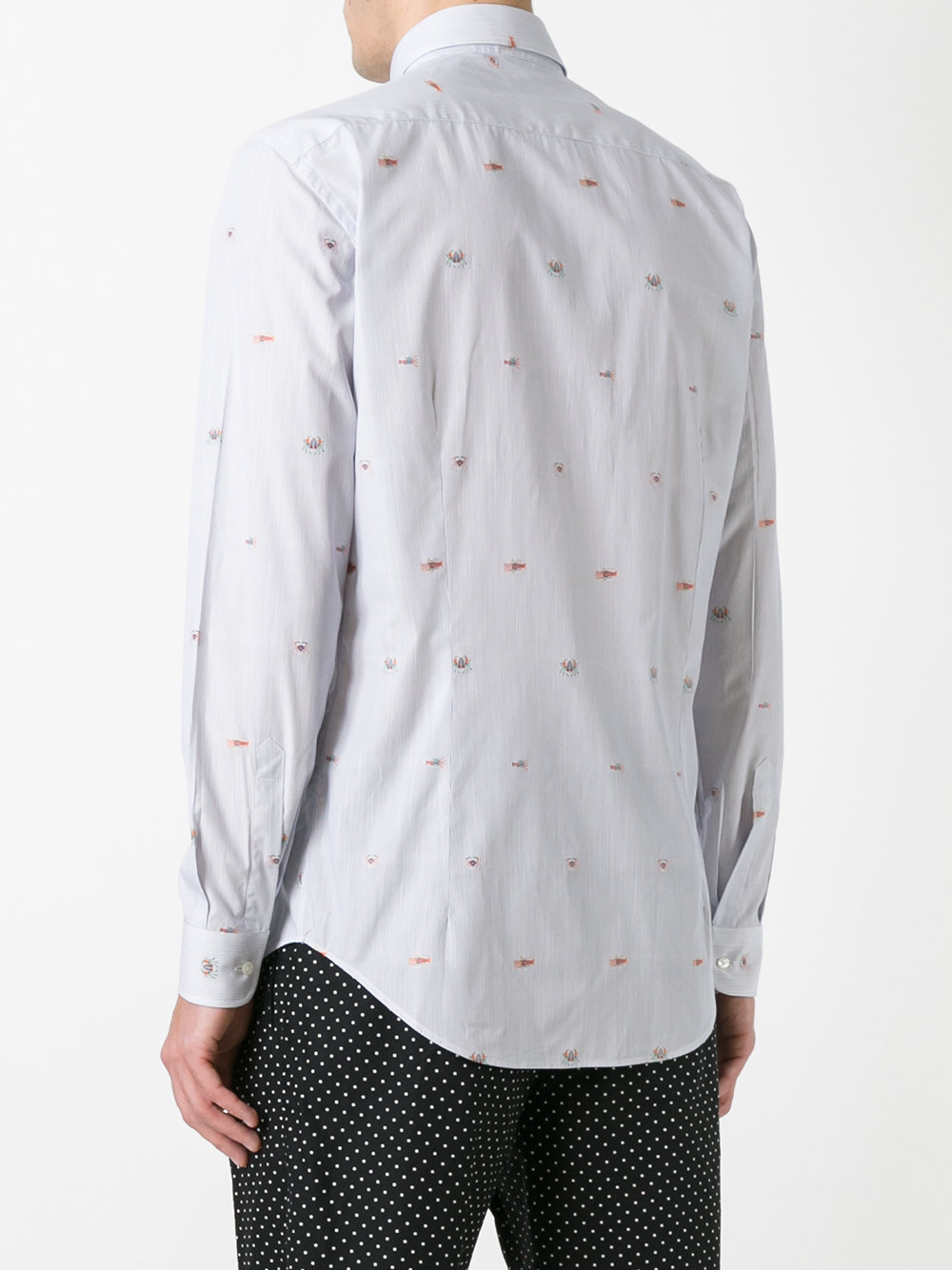 multi embroidered figures shirt 