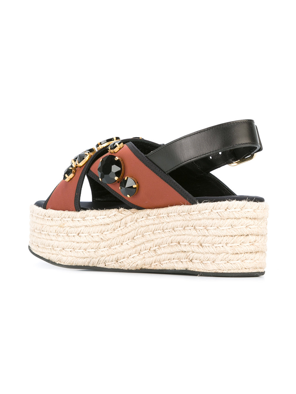 espadrille platform crossover sandals