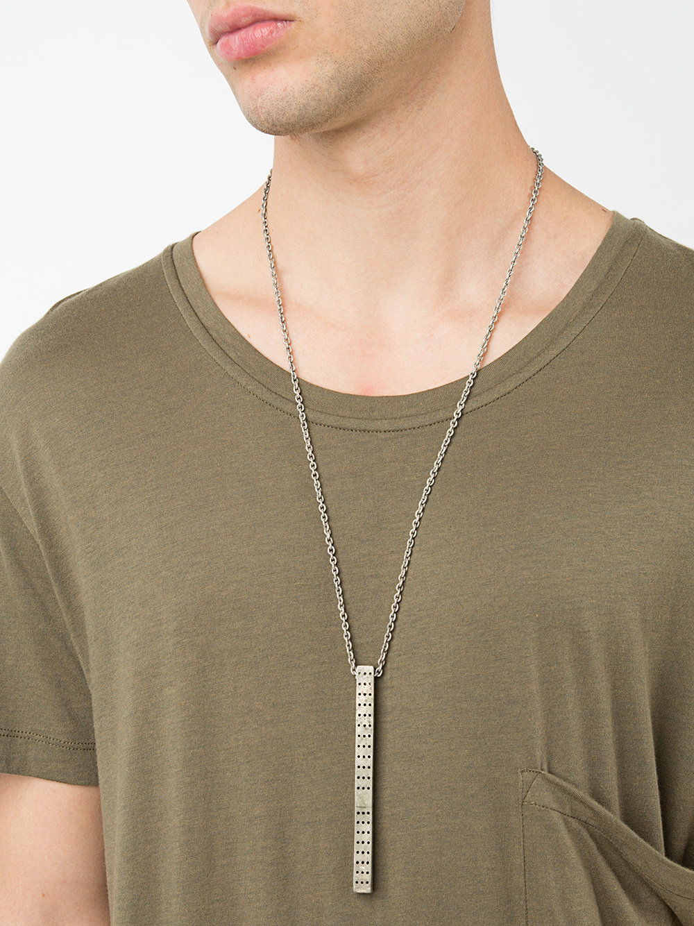 perforated pendant necklace 