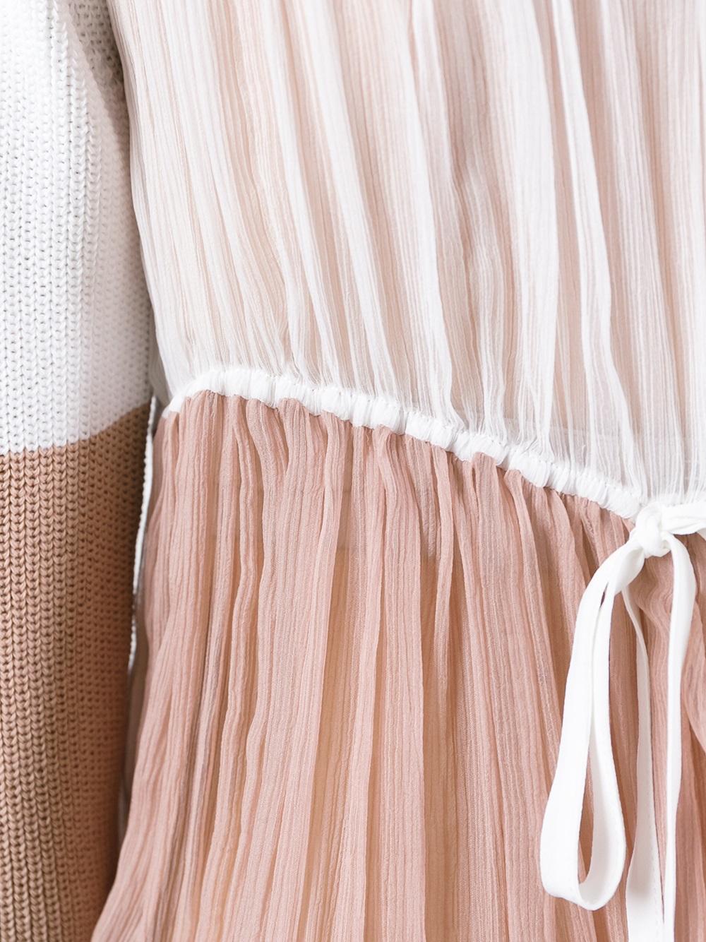 ruffled sheer back jumper