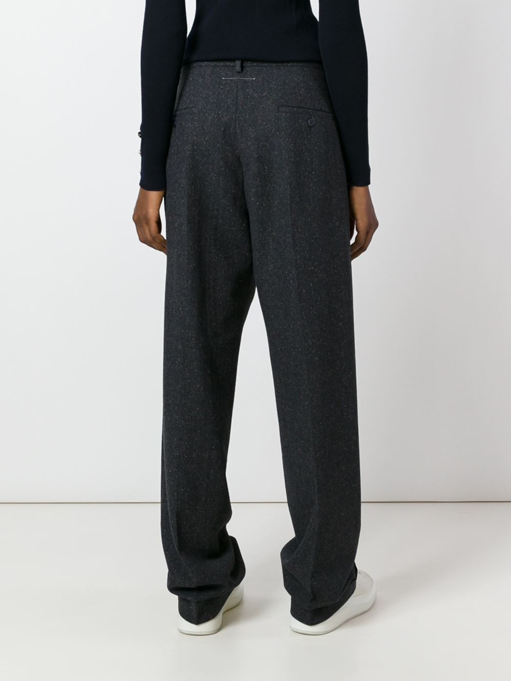 wide leg tailored trousers