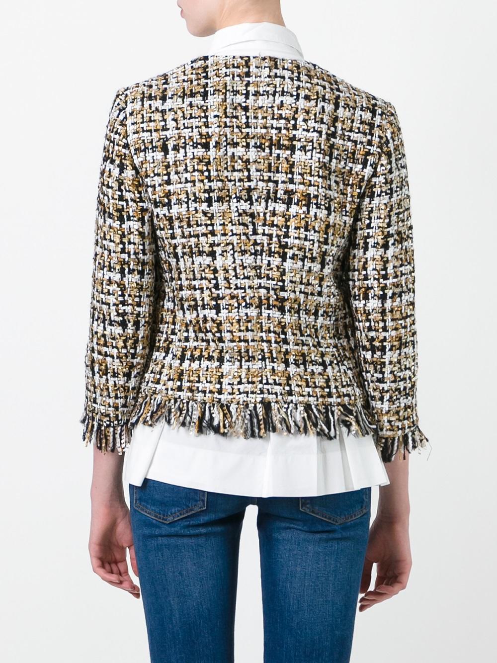 buttoned tweed jacket 