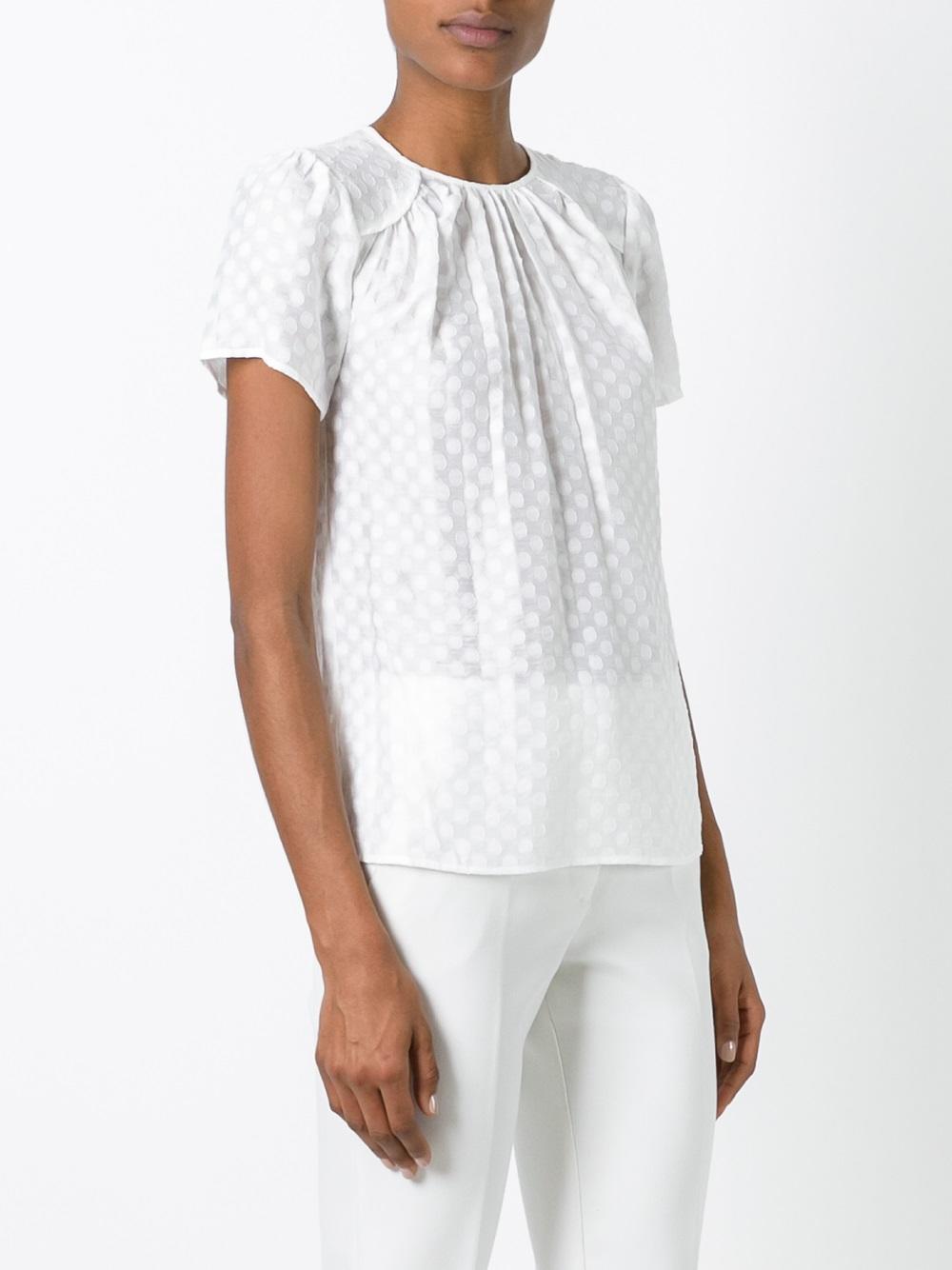 structured shoulders blouse