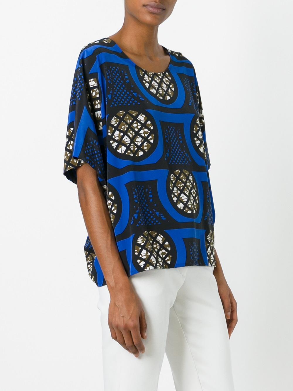 stylised print blouse