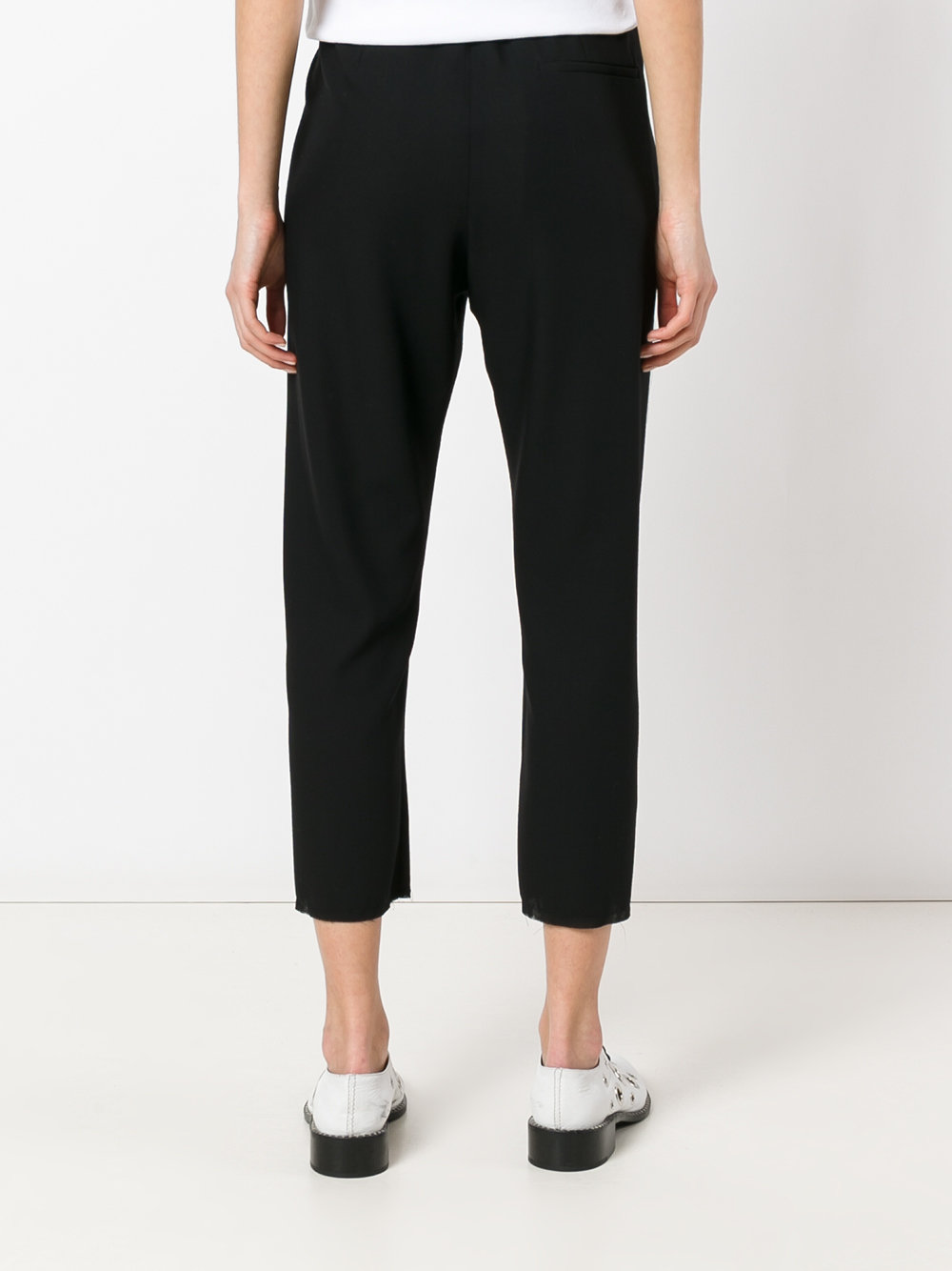 raw hem cropped trousers