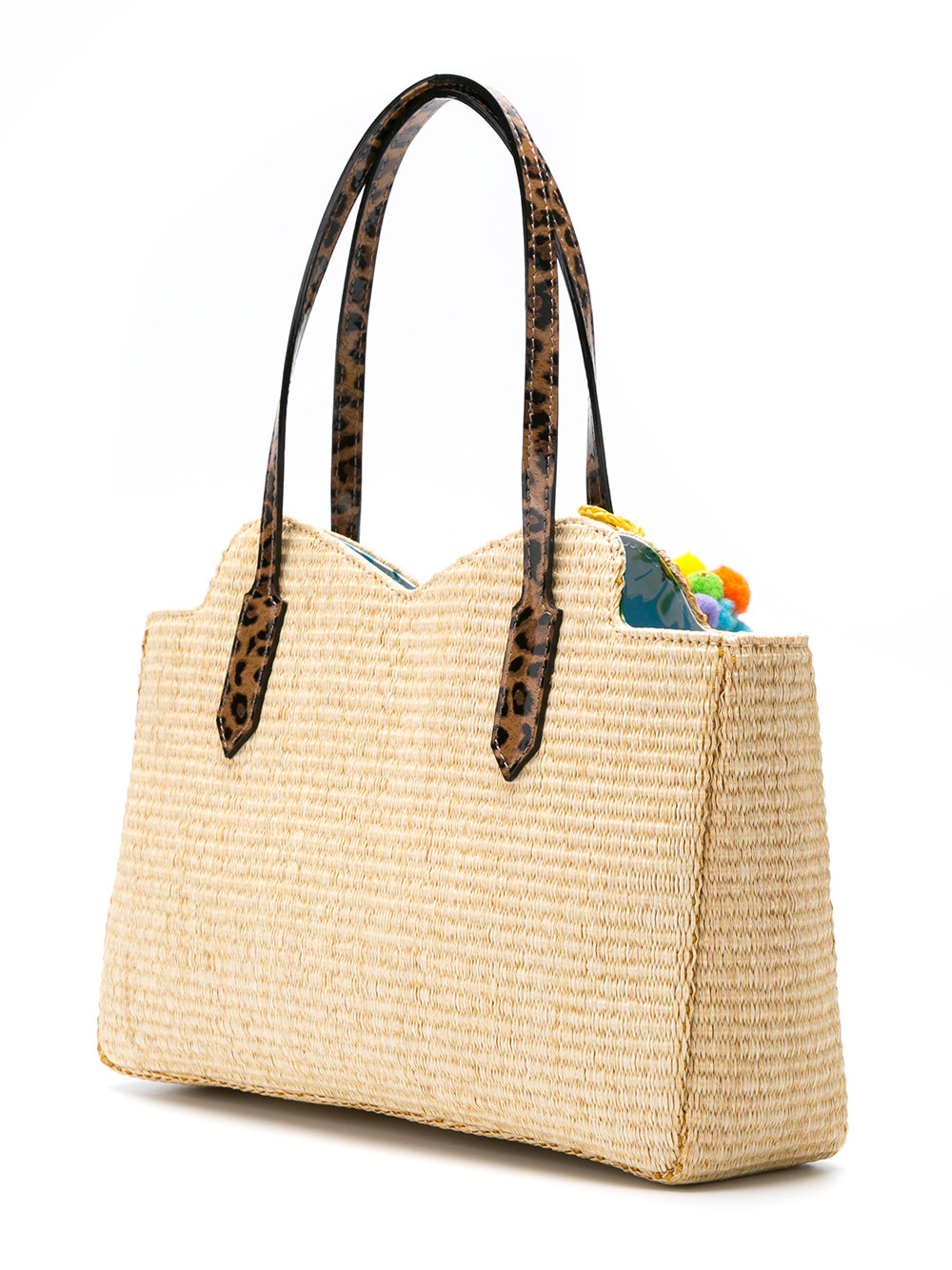 woven raffia tote bag