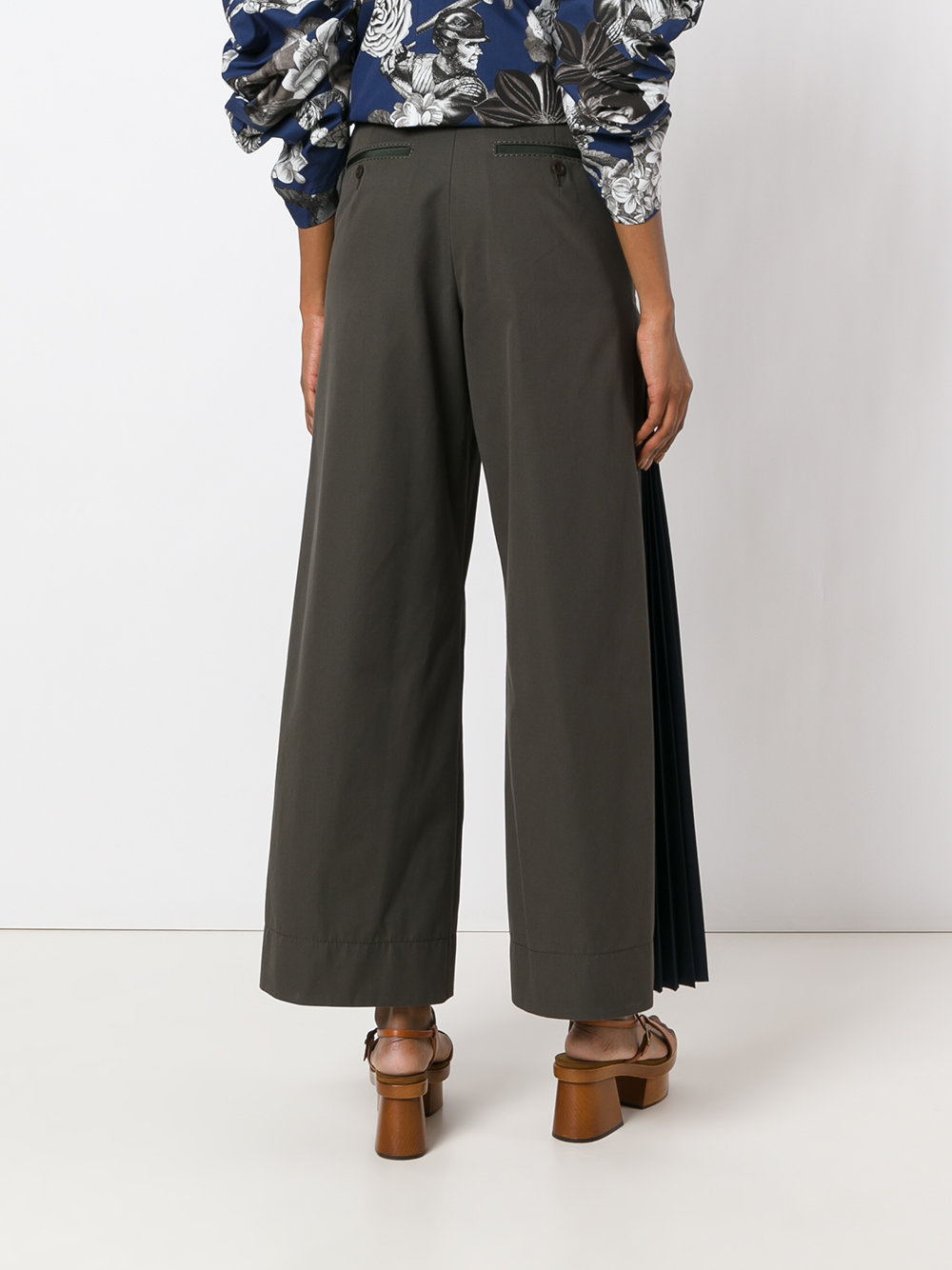 pleated insert trousers