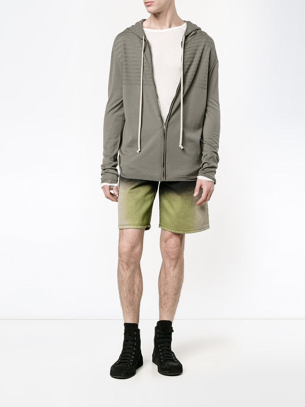 textured hooded sweatshirt