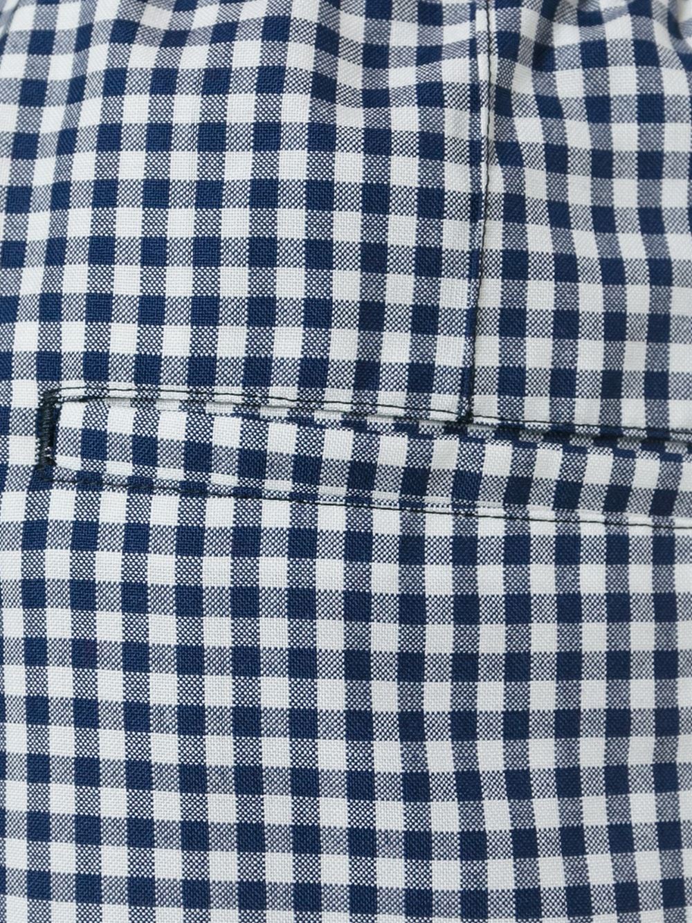 pintuck gingham trousers