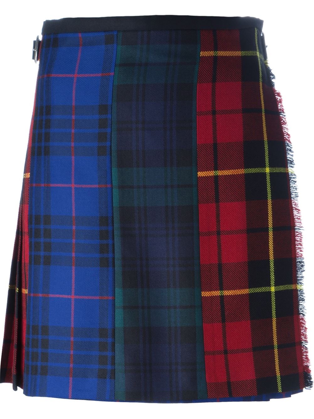 短款格纹苏格兰半身裙