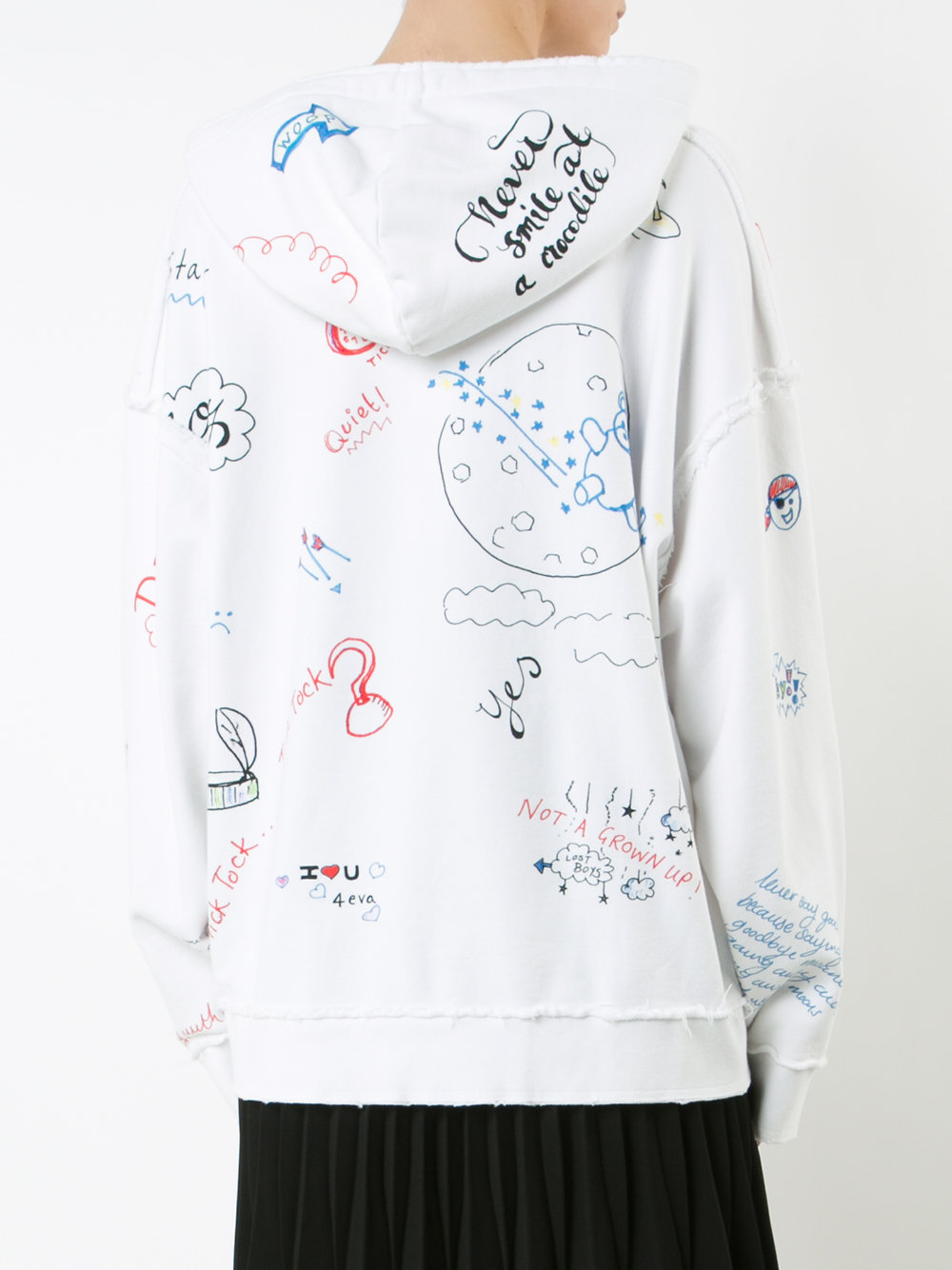multi-print hoodie