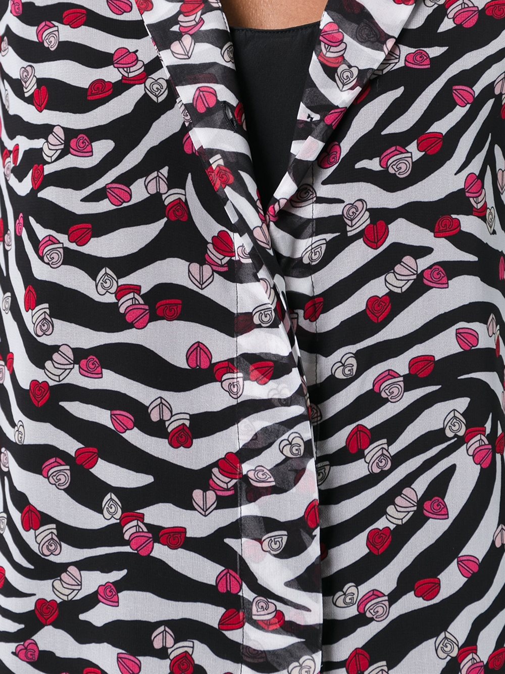 zebra concealed fastening shirt