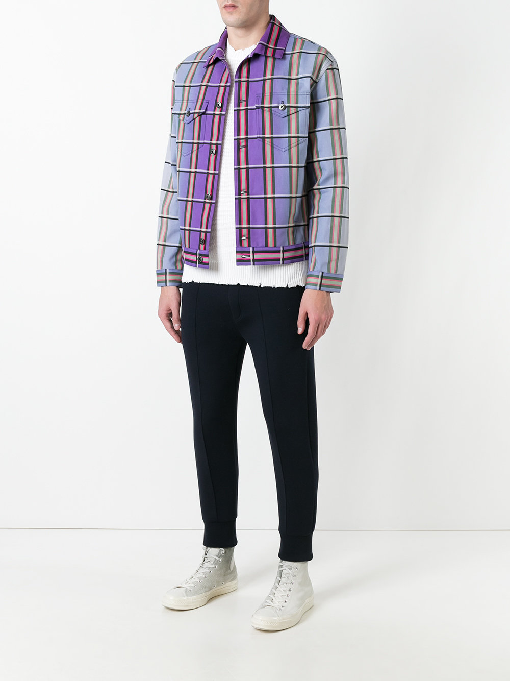 degradé plaid jacket