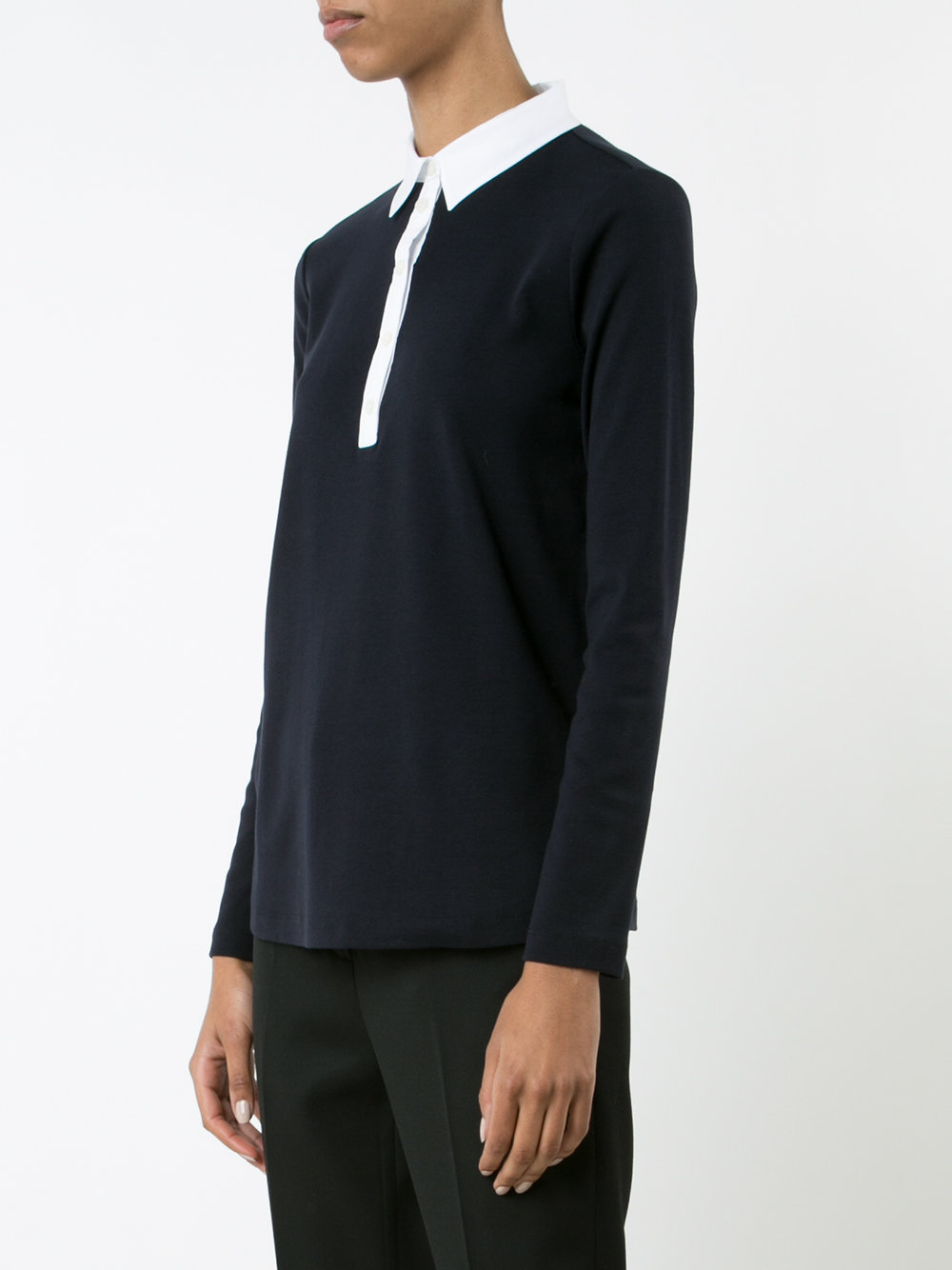 contrasting collar polo shirt