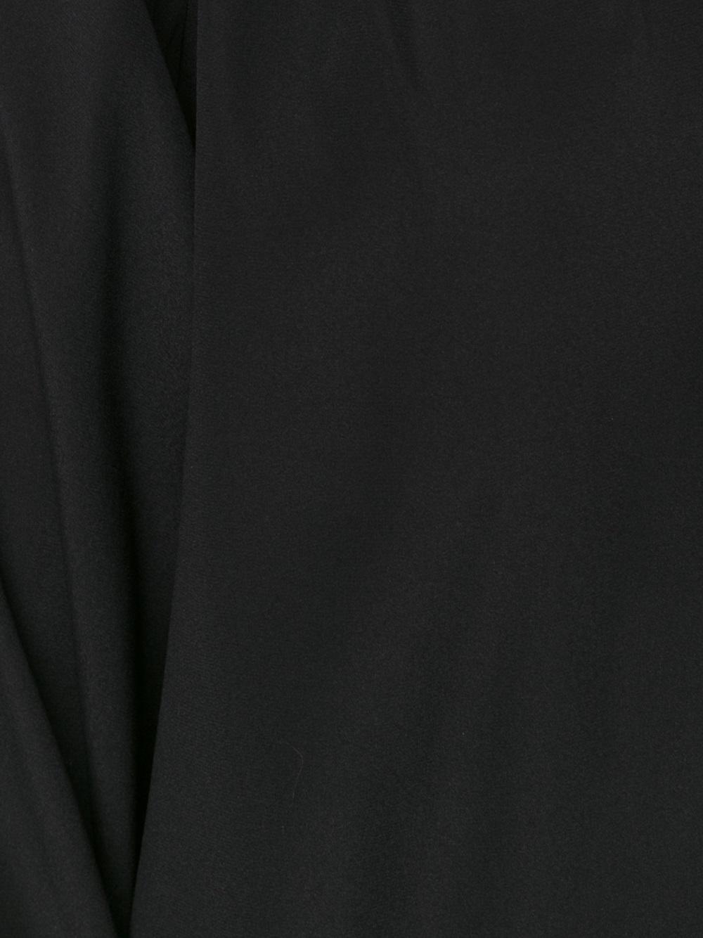 cold-shoulder V-neck blouse