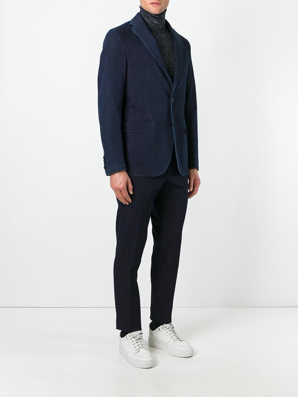 denim suit