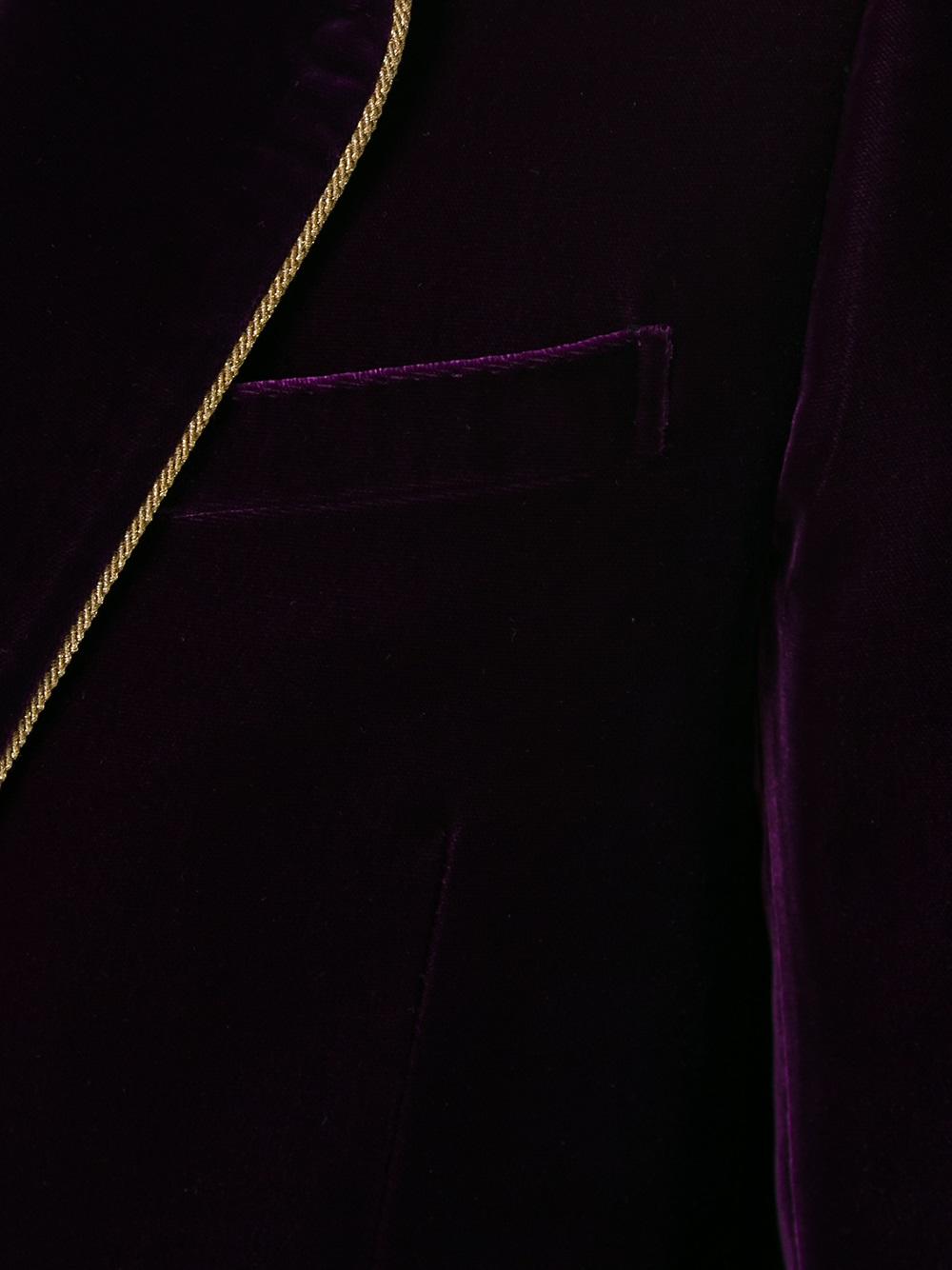 contrast trim velvet blazer