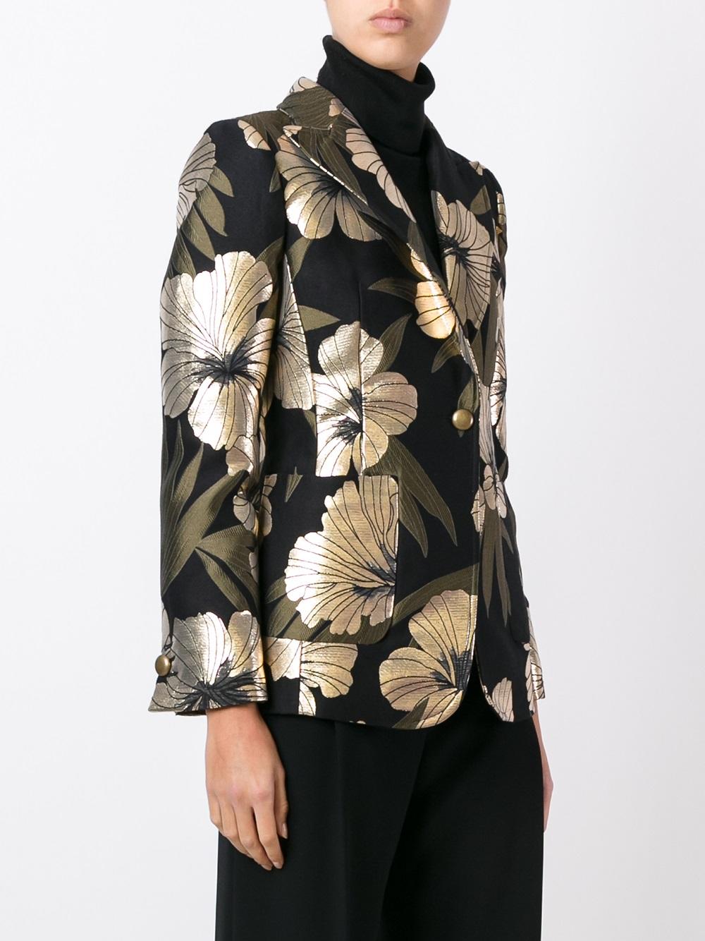 floral detail blazer