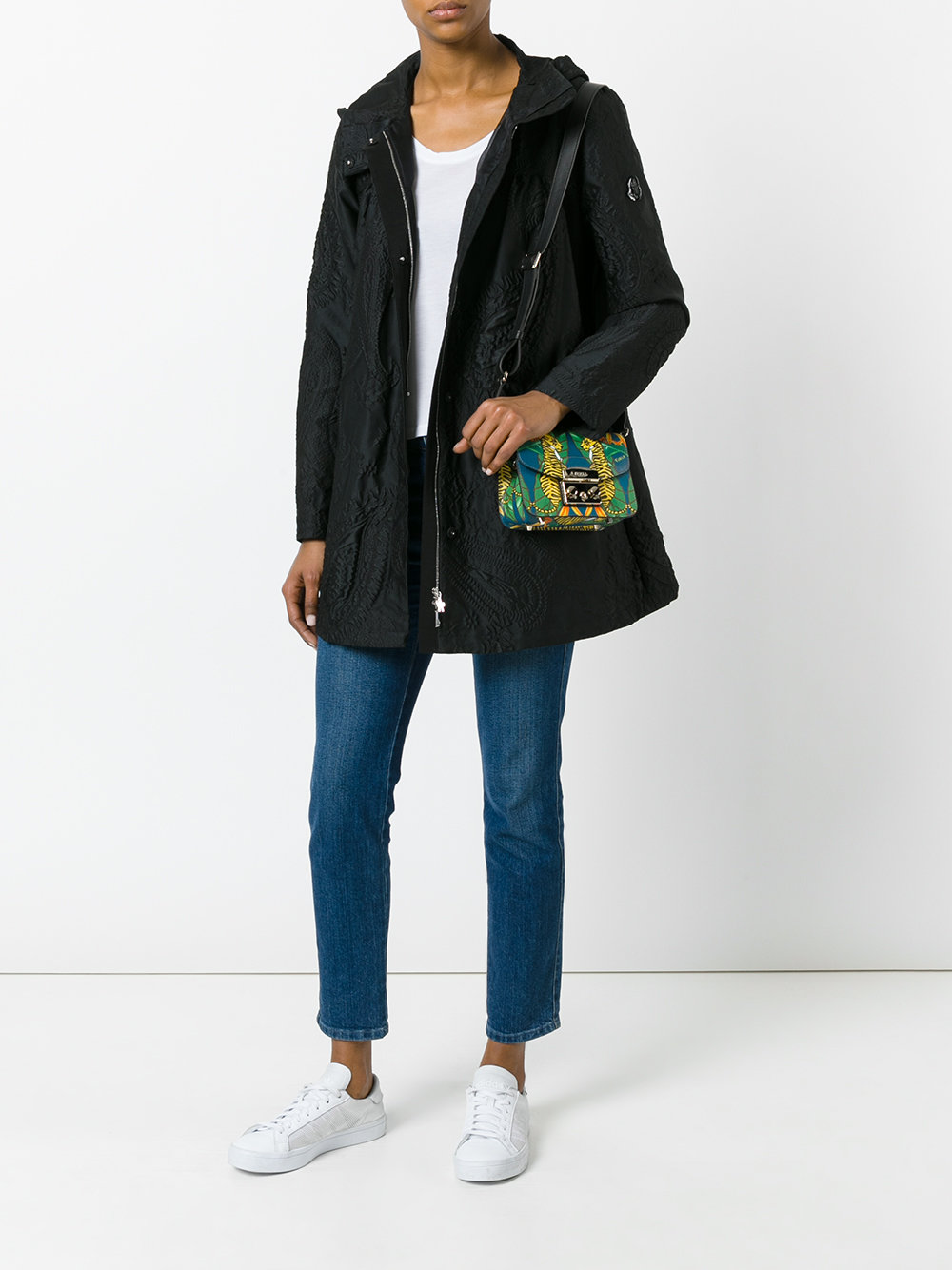 paisley pattern raincoat
