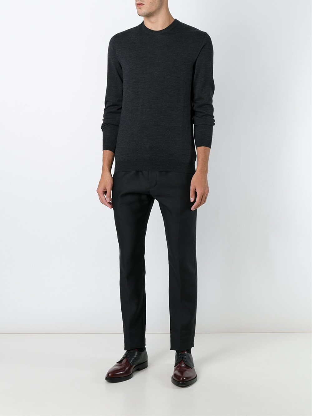 crew neck polo shirt