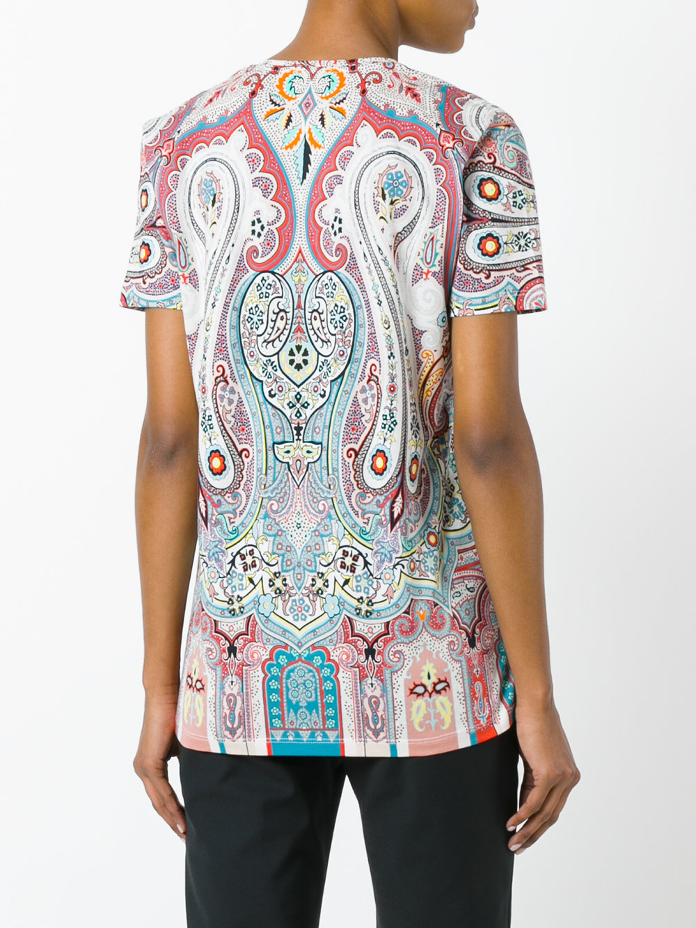 paisley print V-neck top 