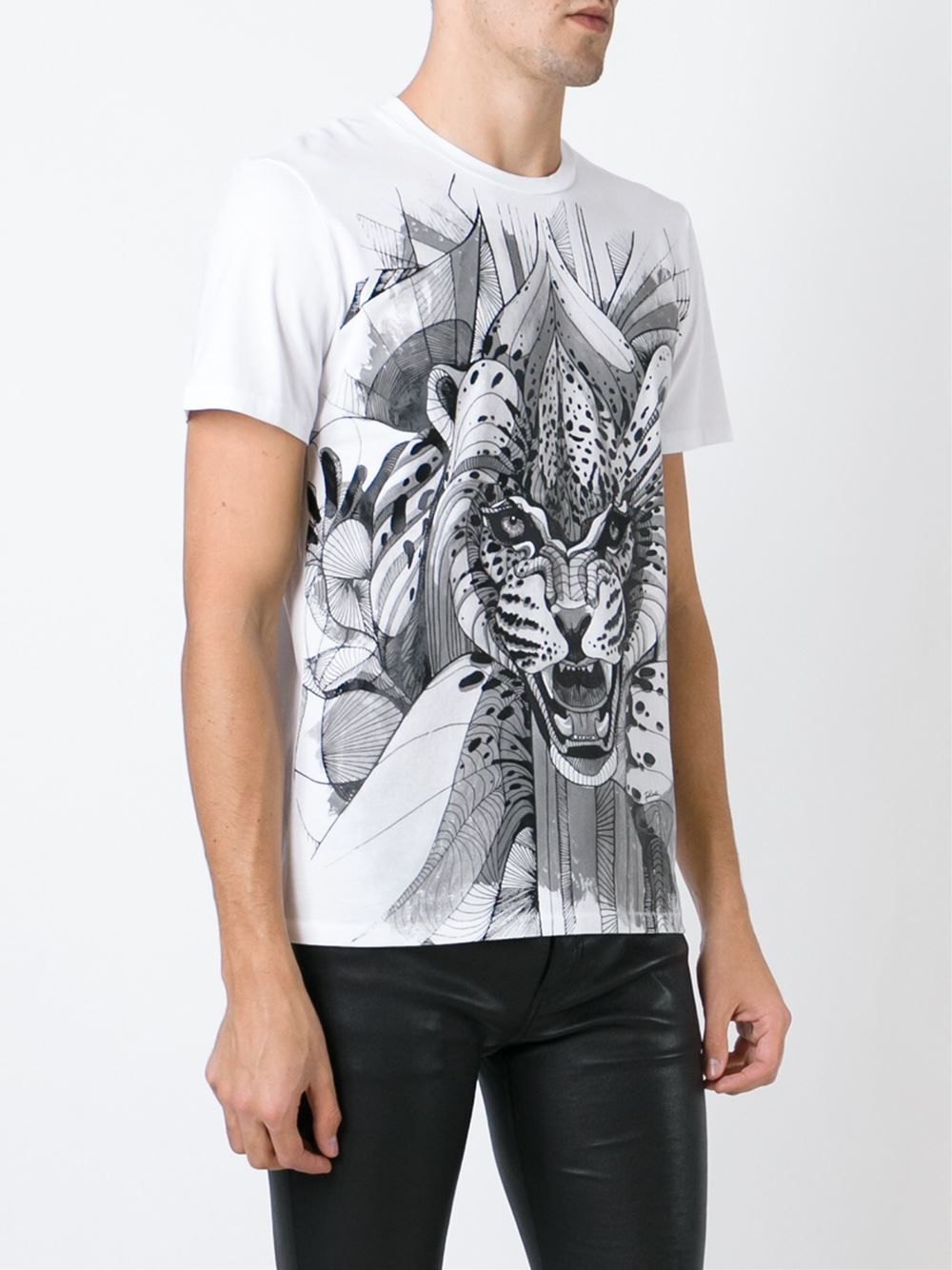 花豹印花t恤