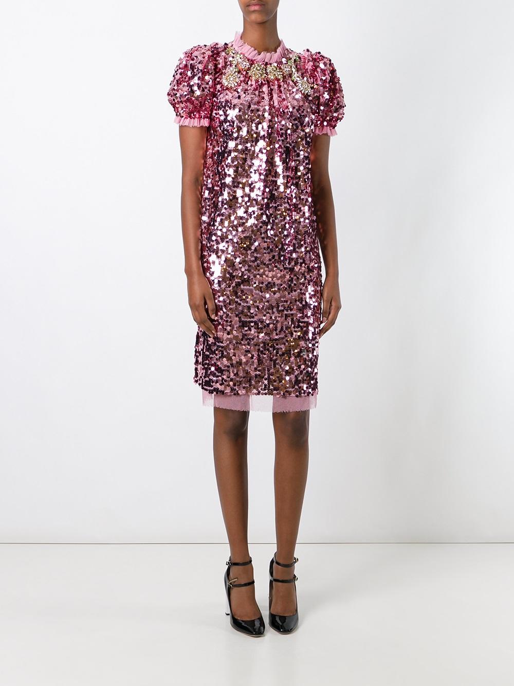 sequinned dress