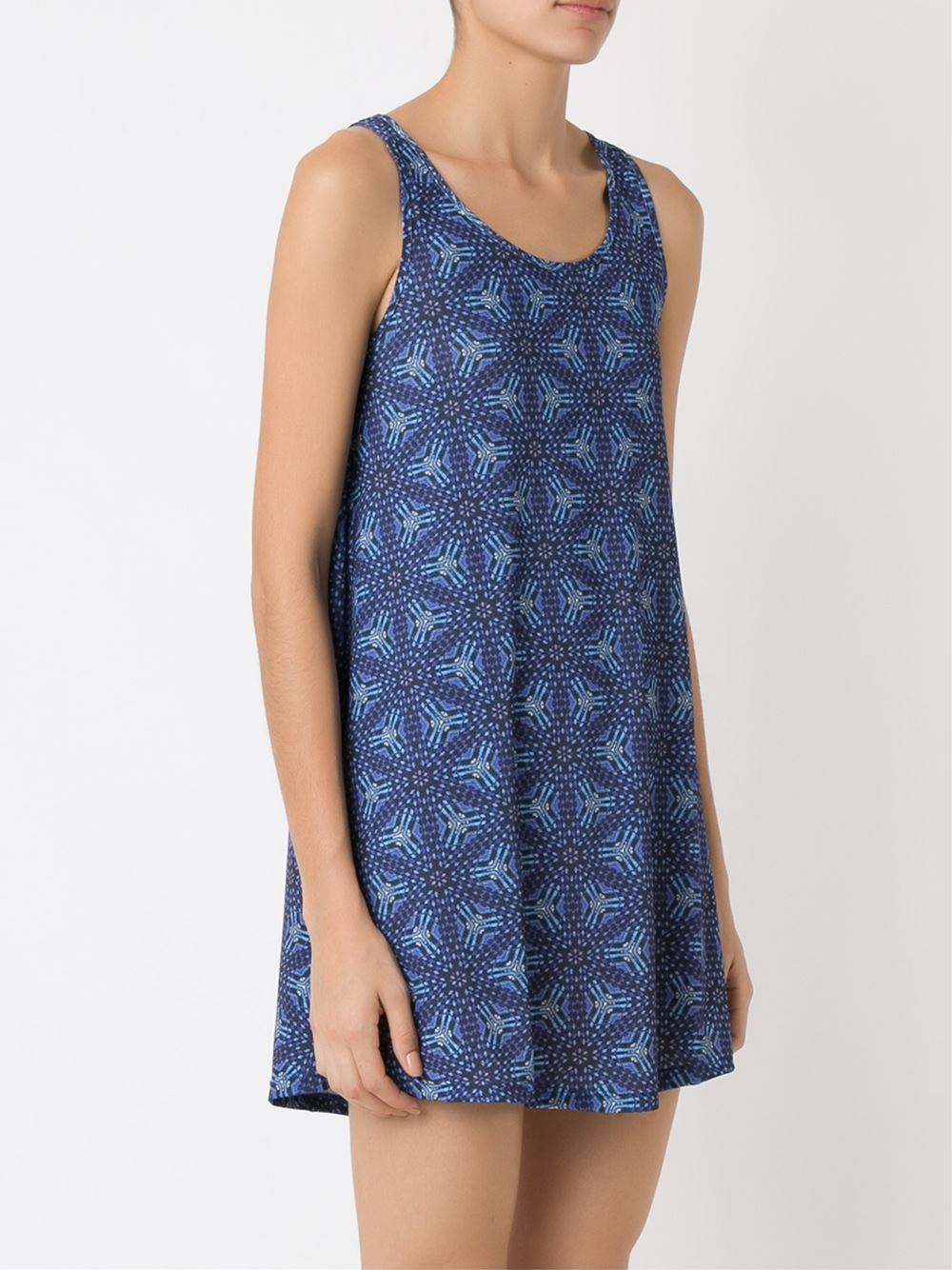 round neck printed dress